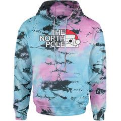 The North Pole Santa Face Adult Hoodie Sweatshirt Pacific