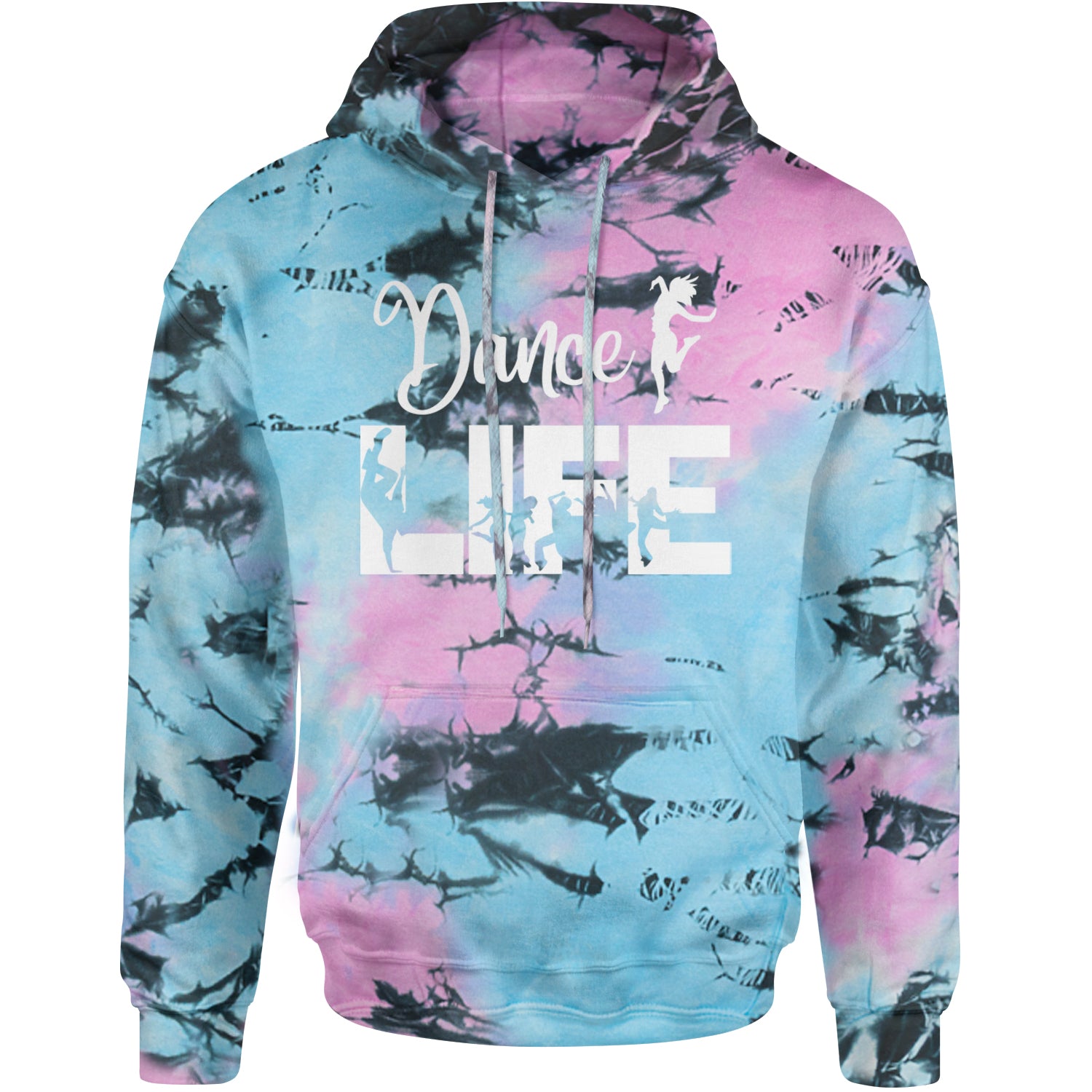 Dance Life Silhouette Dancers Adult Hoodie Sweatshirt Pacific