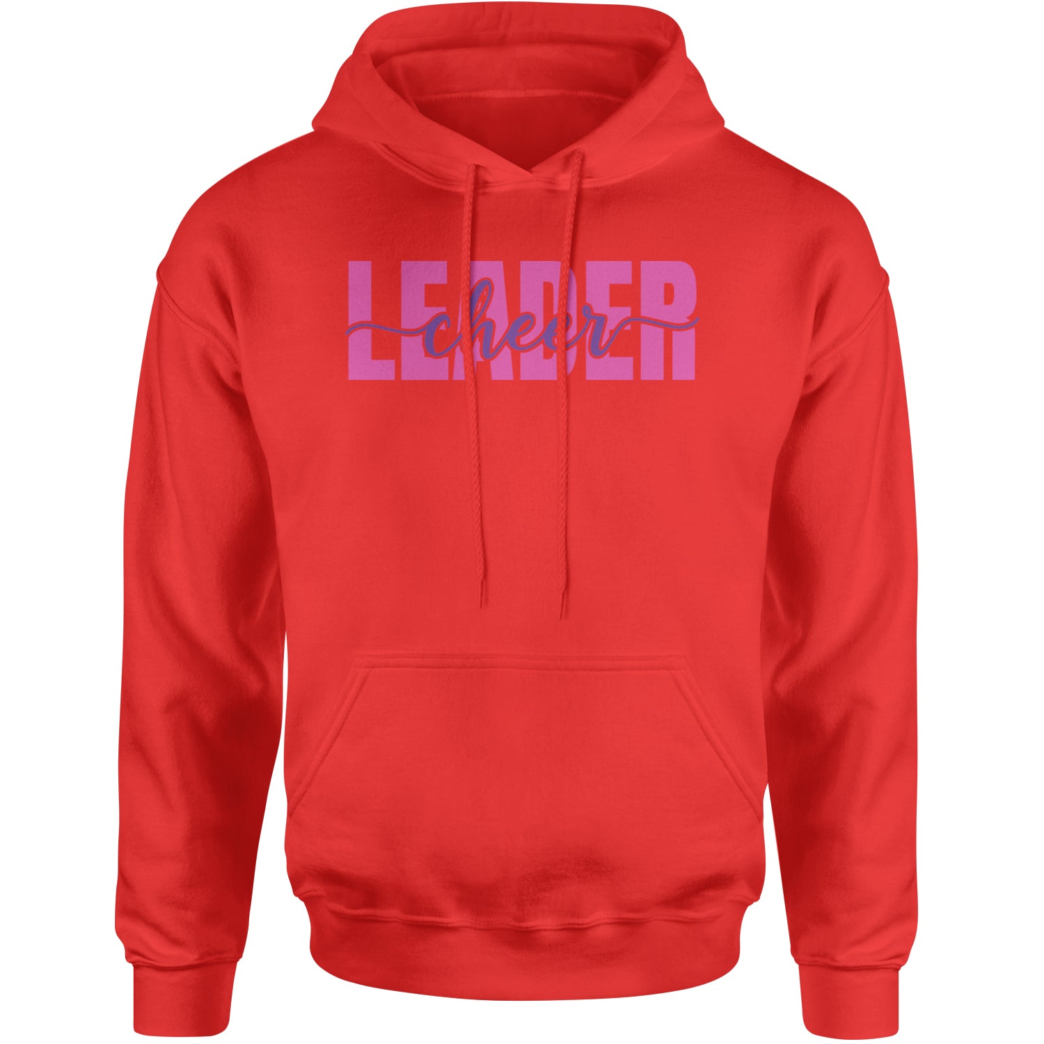 Cheerleader Script Style Adult Hoodie Sweatshirt Red