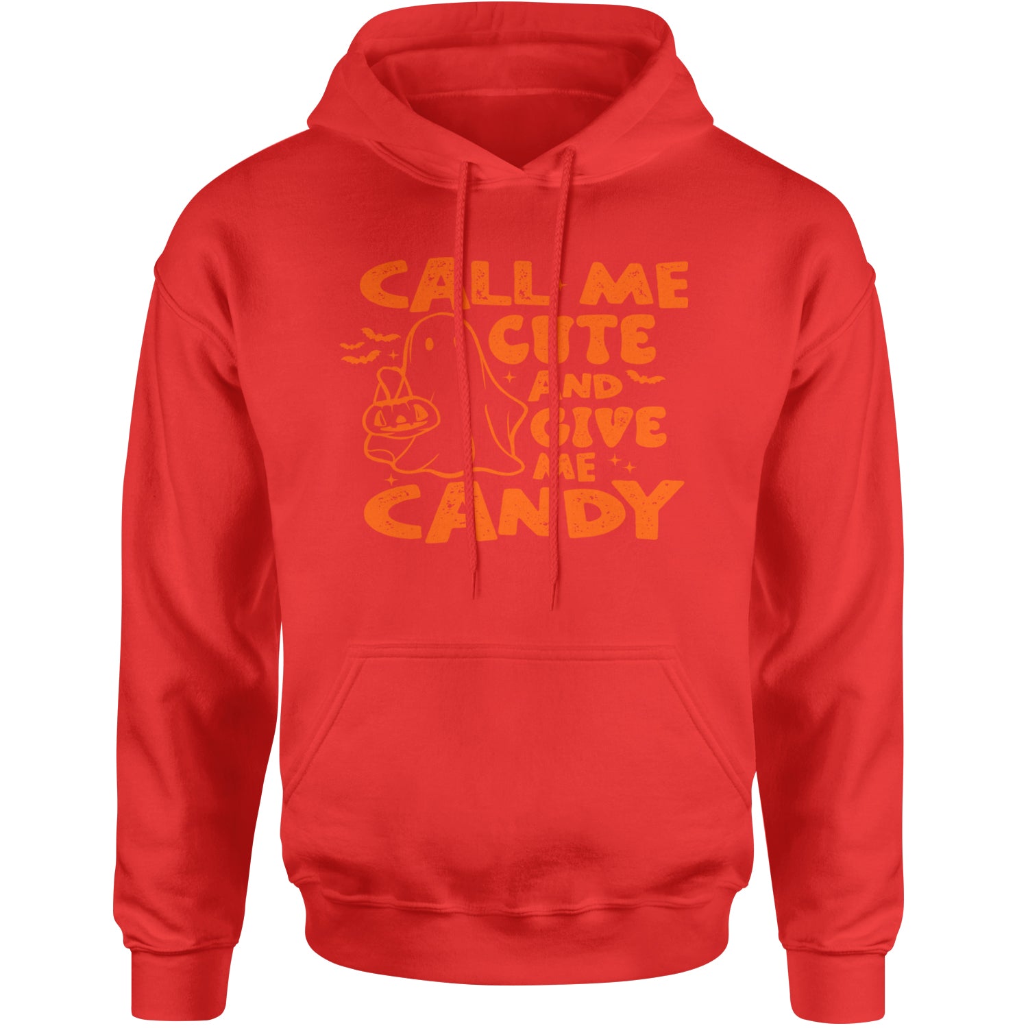 Call Me Cute And Give Me Candy Adult Hoodie Sweatshirt Red