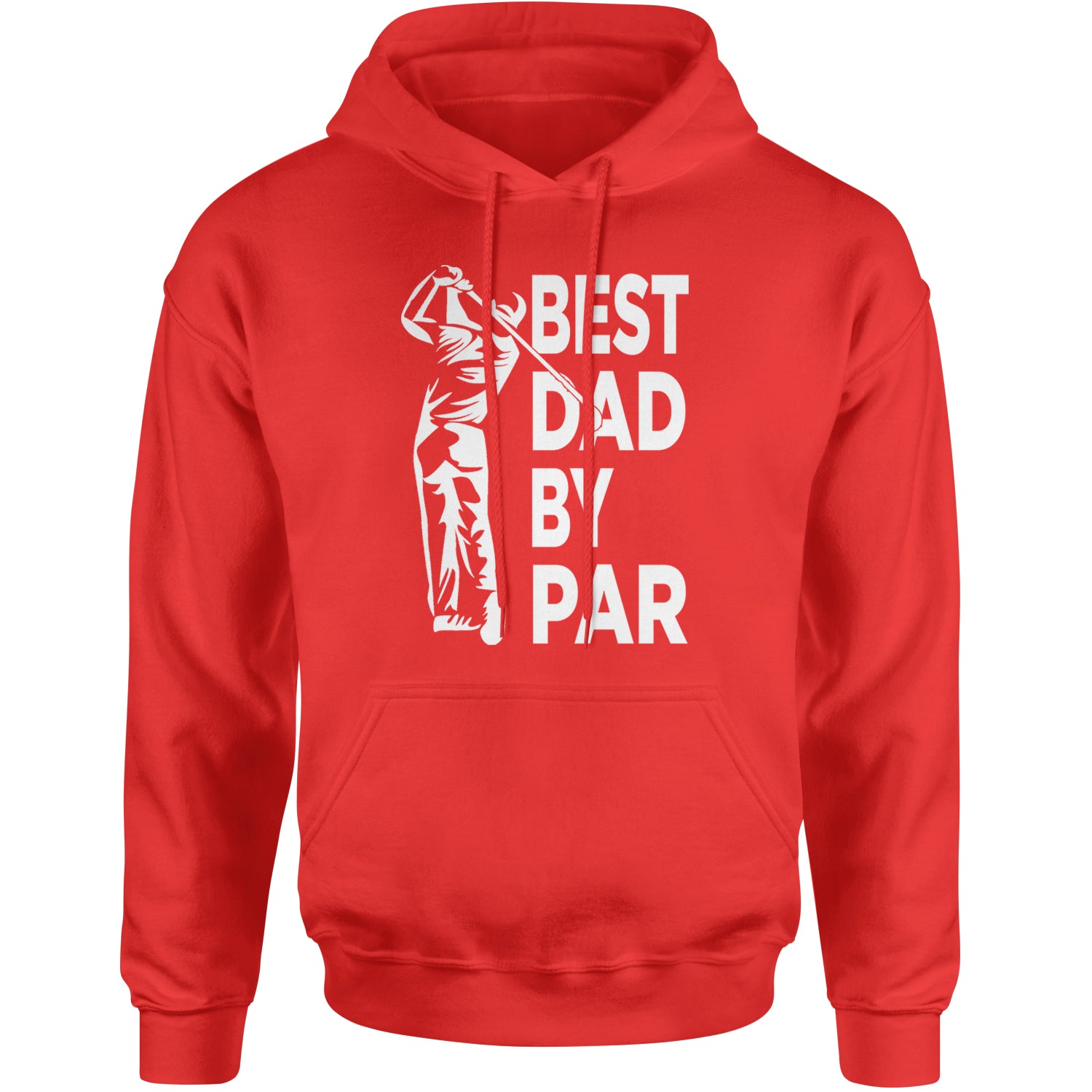 Best Dad By Par Golfing Gift For Father Adult Hoodie Sweatshirt Red