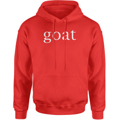 GOAT - Greatest Of All Time  Adult Hoodie Sweatshirt Red