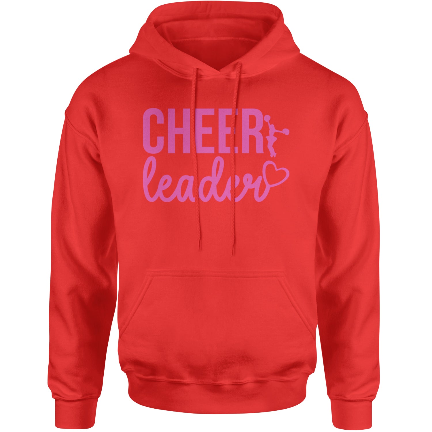 Cheerleader Heart Love Adult Hoodie Sweatshirt Red