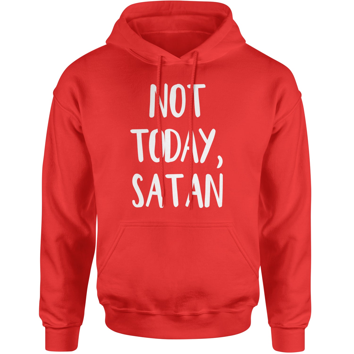 Not Today, Satan Jesus Already Won Adult Hoodie Sweatshirt Red