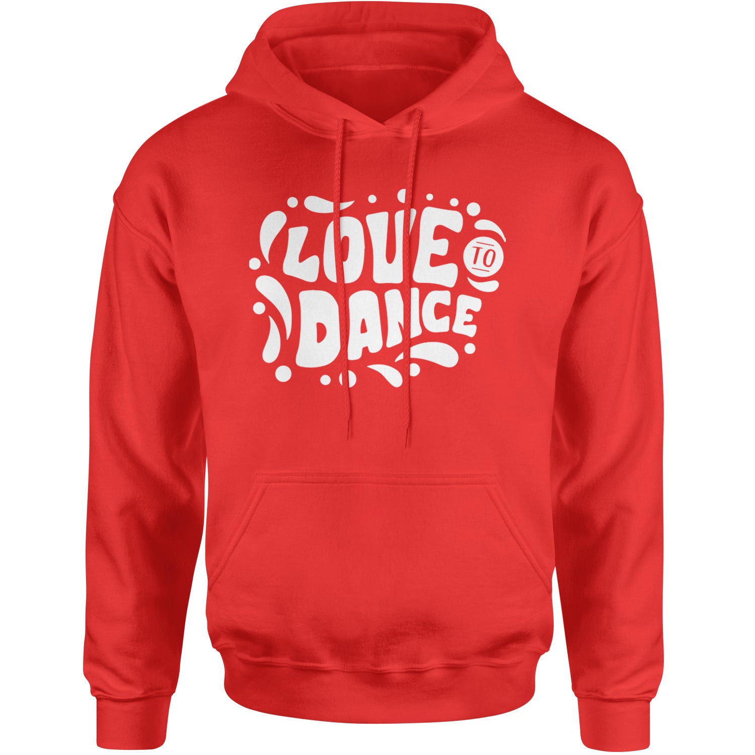 Love To Dance Adult Hoodie Sweatshirt Red