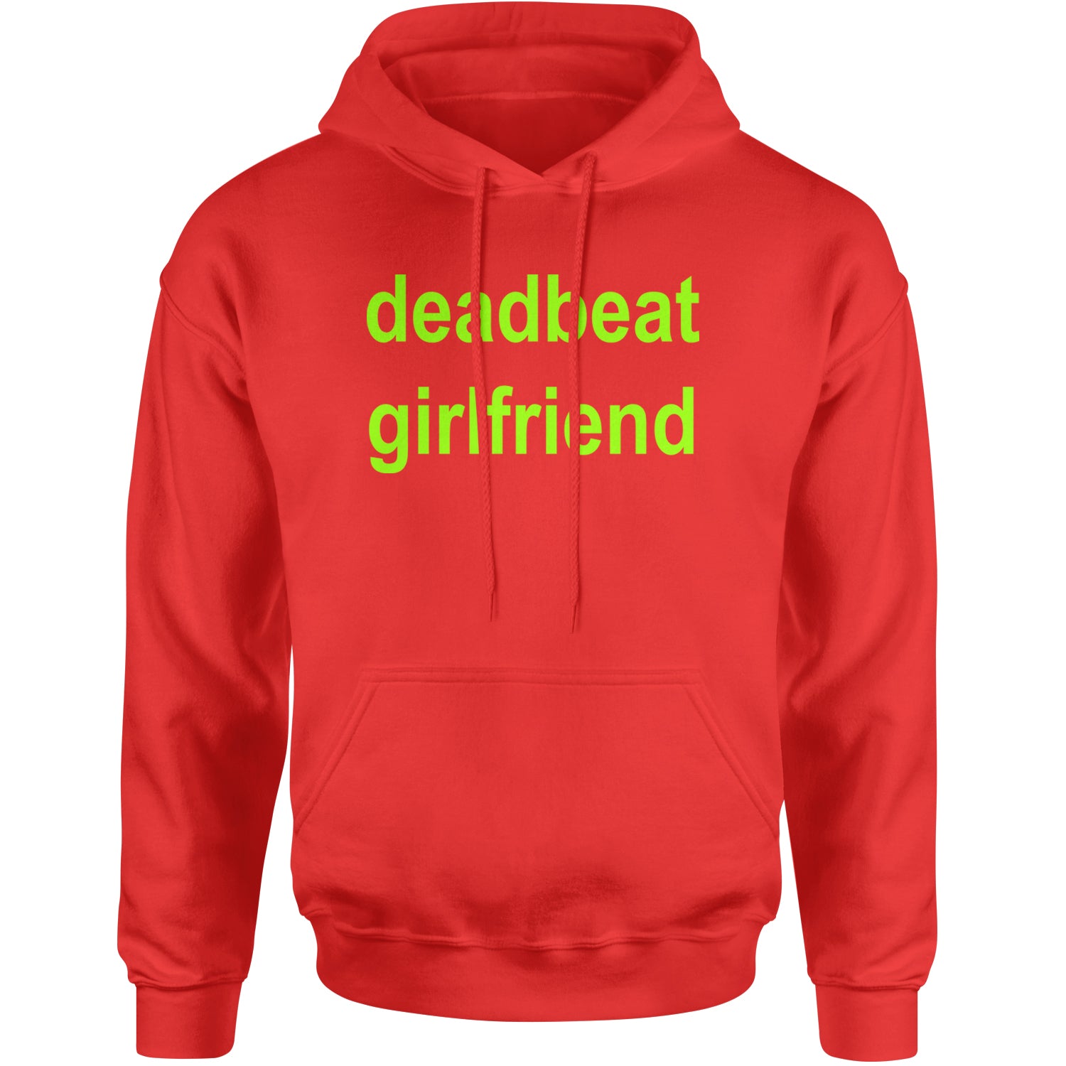 Deadbeat Girlfriend Y2K Slogan Adult Hoodie Sweatshirt Red