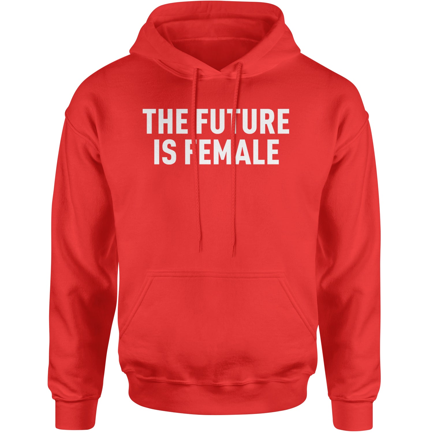 The Future Is Female Feminism  Adult Hoodie Sweatshirt Red