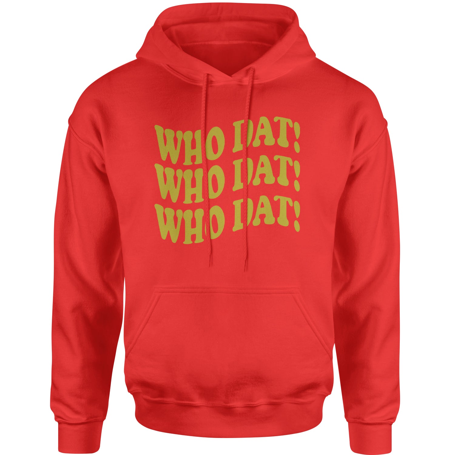 Who Dat Wavy Design Who Dat Nation Adult Hoodie Sweatshirt Red