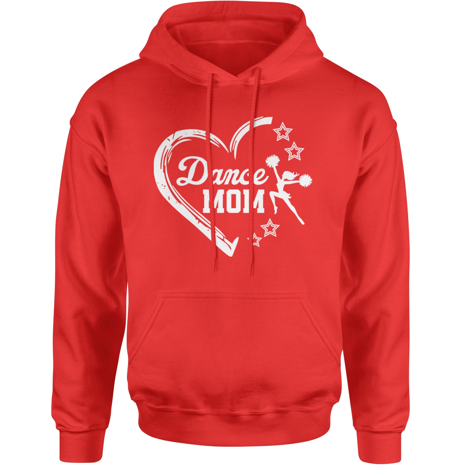 Heart Dance Mom Love Adult Hoodie Sweatshirt Red