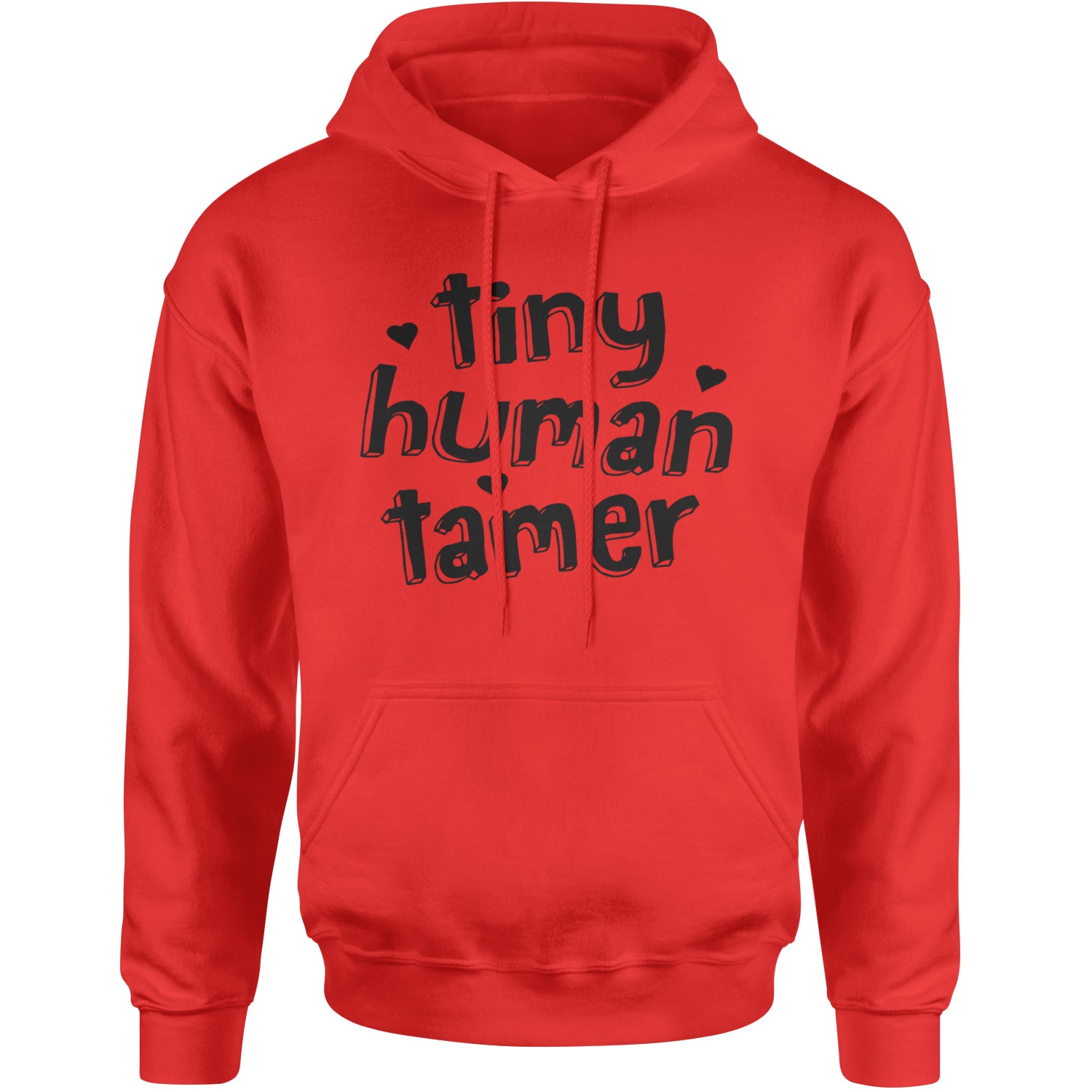 Tiny Human Tamer Teacher Adult Hoodie Sweatshirt Red