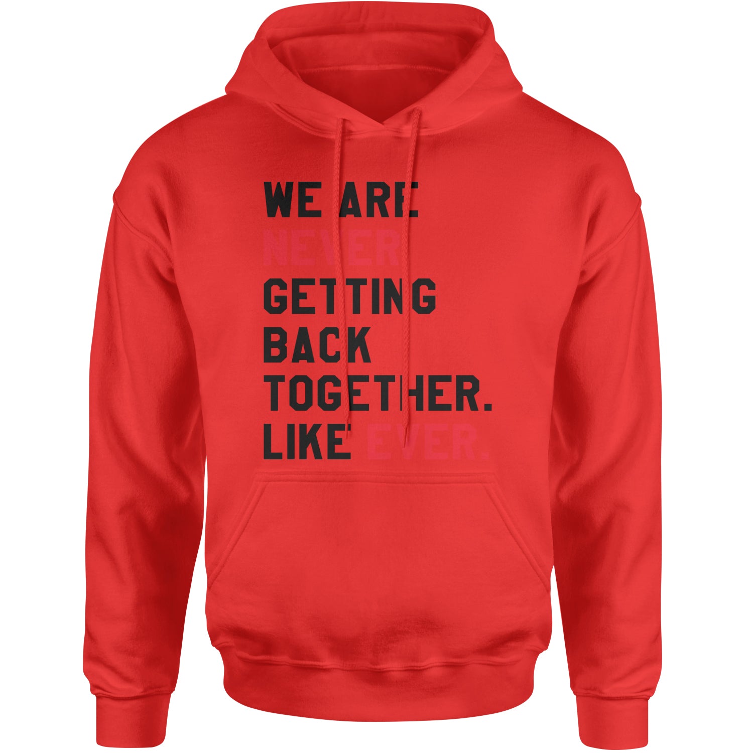 We Are Never Getting Back Together TTPD Eras Outfit Adult Hoodie Sweatshirt Red