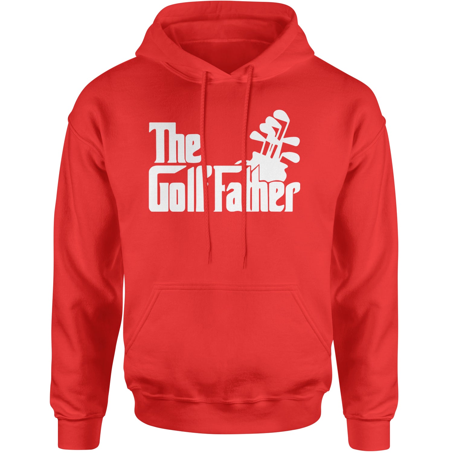 The Golf Father Golfing Dad  Adult Hoodie Sweatshirt Red