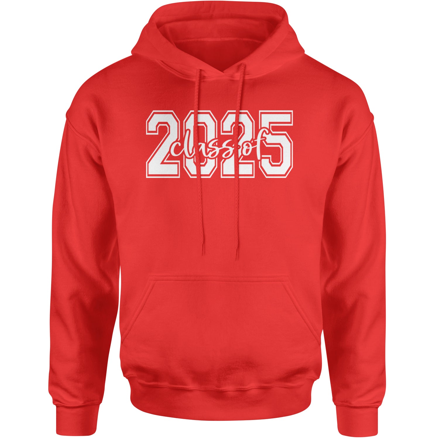 Class Of 2025 Graduation Adult Hoodie Sweatshirt Red