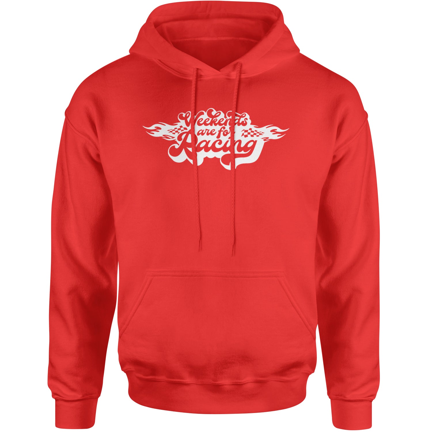 Weekends Are For Racing Adult Hoodie Sweatshirt Red