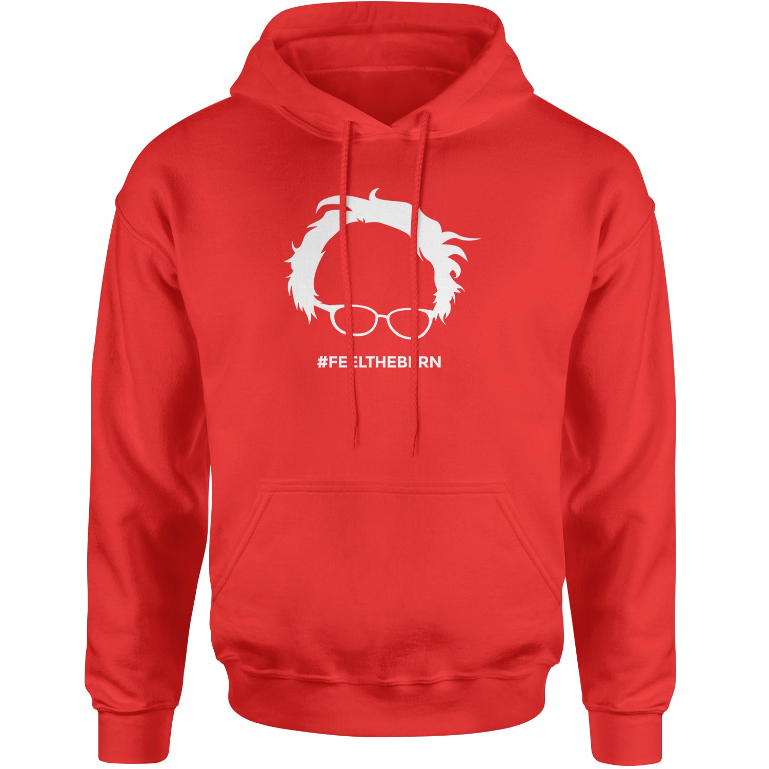 Feel The Bern - Bernie Sanders For President 2024 Adult Hoodie Sweatshirt Red