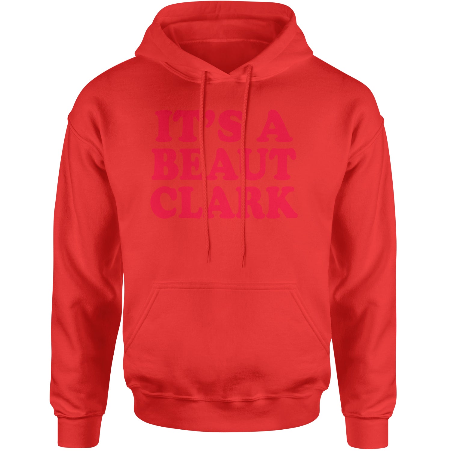 It's a Beaut Clark Festive Christmas Adult Hoodie Sweatshirt Red