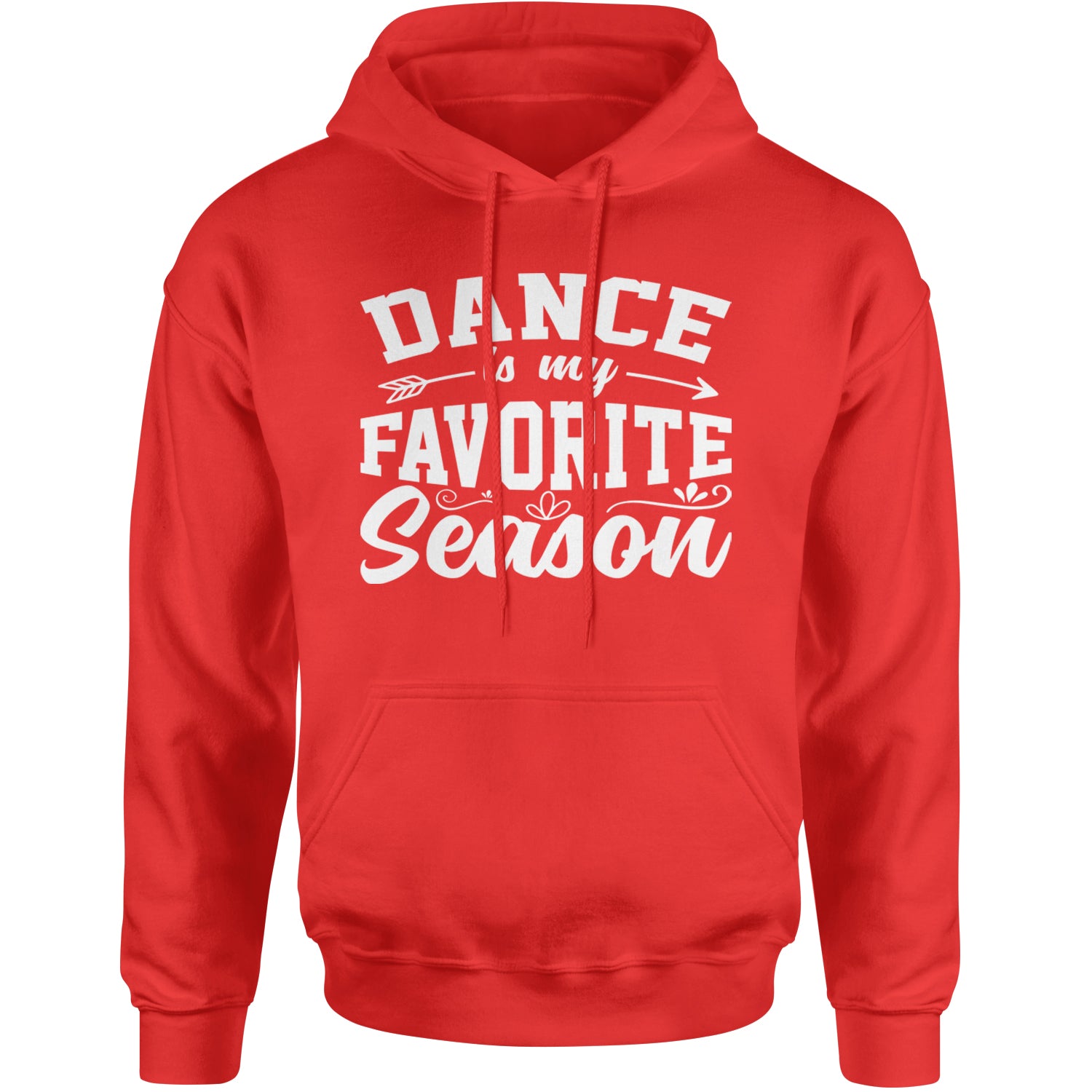 Dance Is My Favorite Season Adult Hoodie Sweatshirt Red