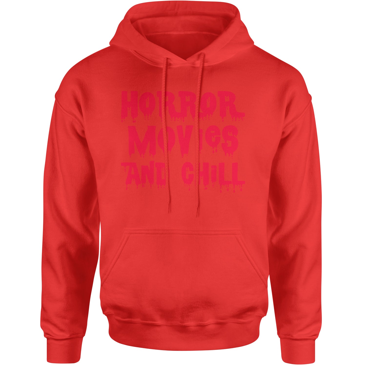 Horror Movies and Chill Adult Hoodie Sweatshirt Red