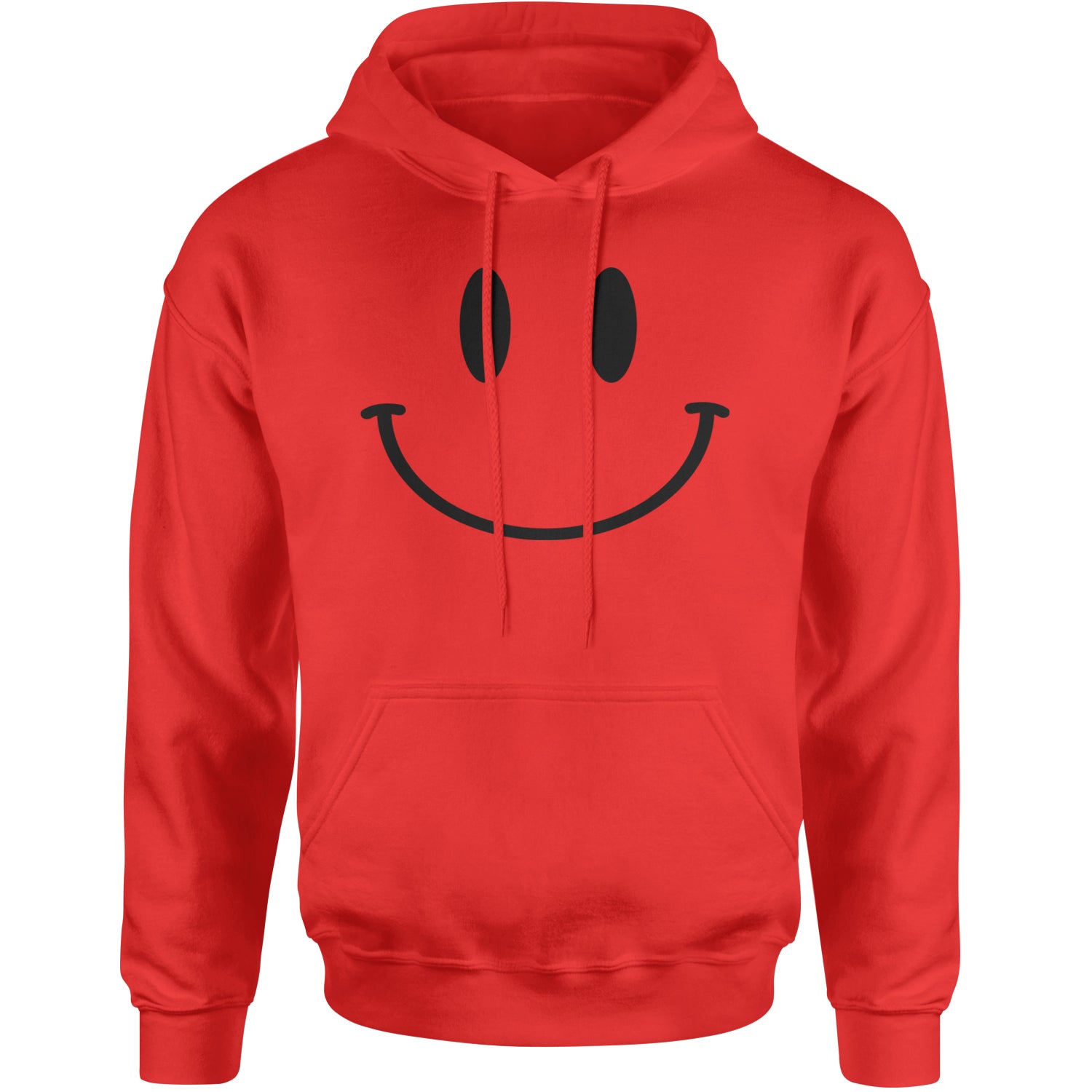 Smile Face Adult Hoodie Sweatshirt Red