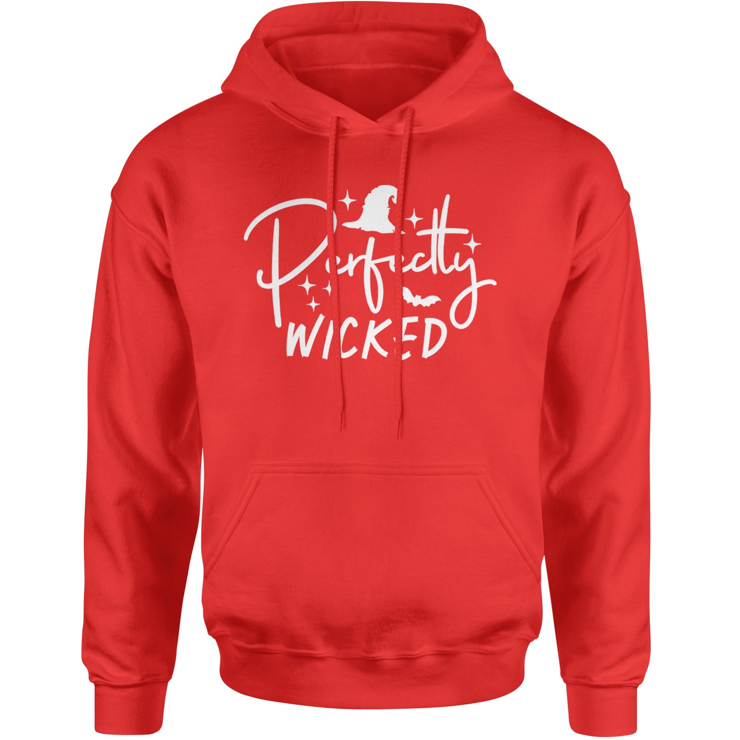 Perfectly Wicked Witchy Halloween Adult Hoodie Sweatshirt Red