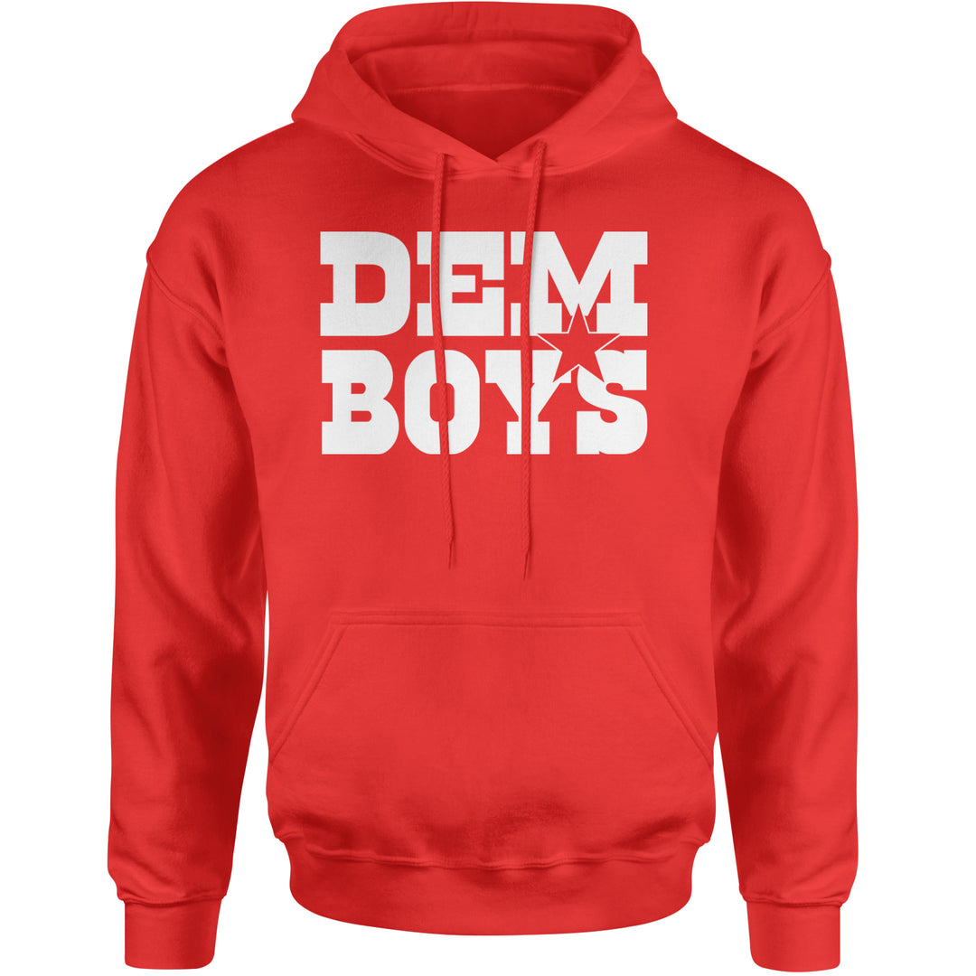 Dem Boys Dallas Football Adult Hoodie Sweatshirt Red