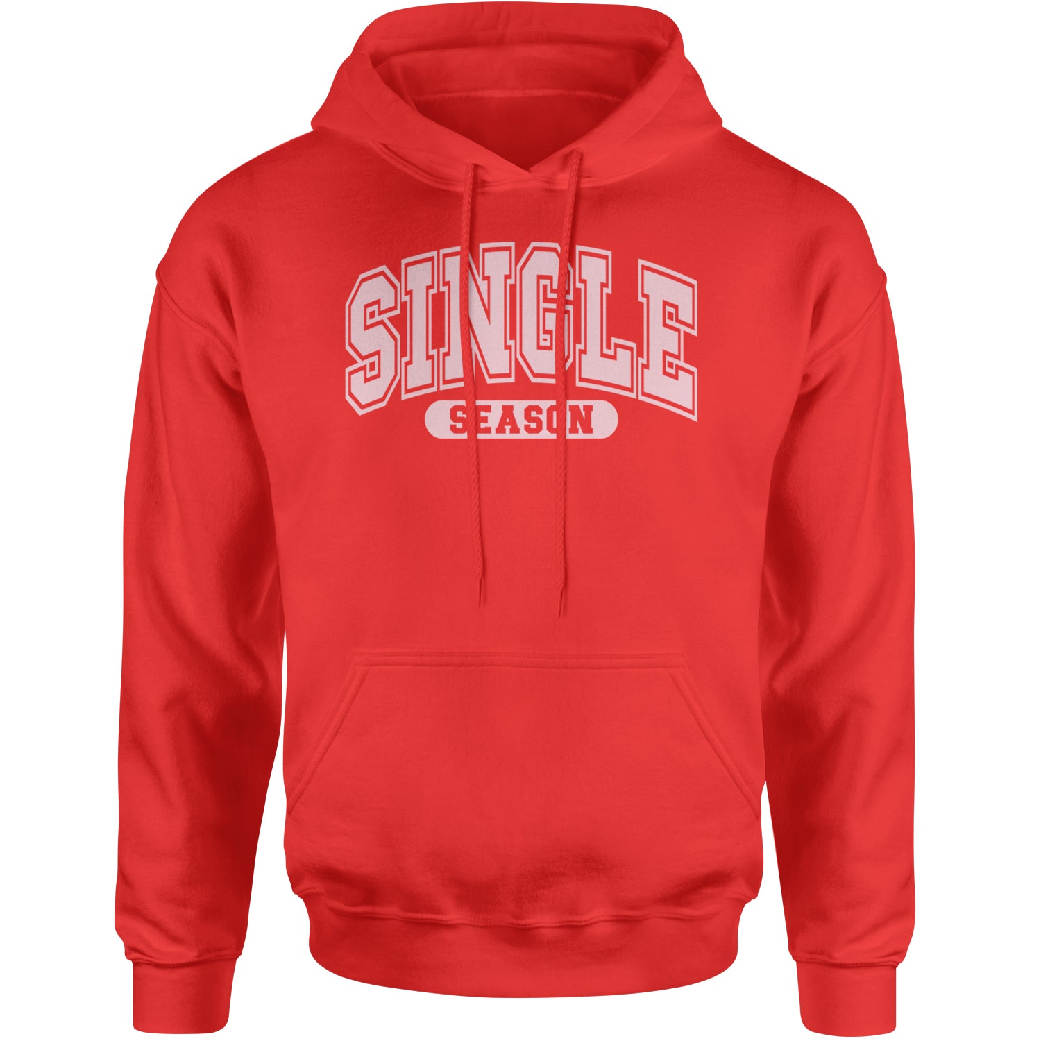 Single Season Valentine's Day Adult Hoodie Sweatshirt Red