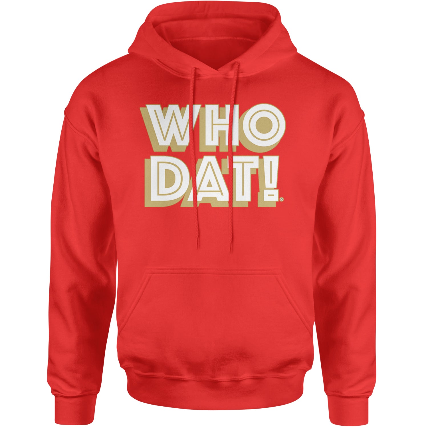 Who Dat Nation Big Bold New Orleans Adult Hoodie Sweatshirt Red