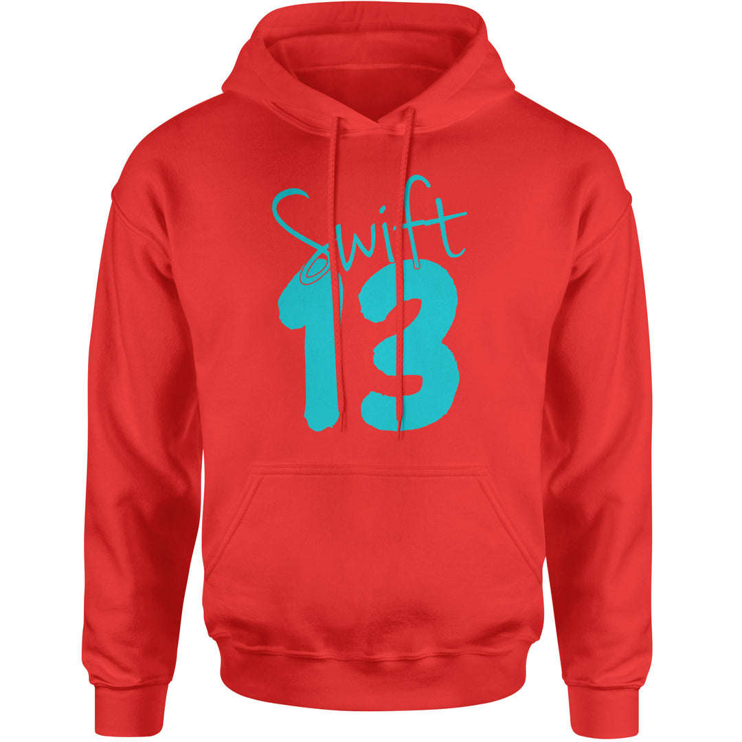 13 Swift 13 Lucky Number Era TTPD Adult Hoodie Sweatshirt Red