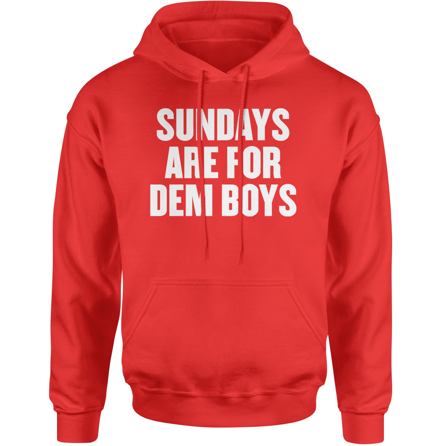 Sundays Are For Dem Boys Adult Hoodie Sweatshirt Red