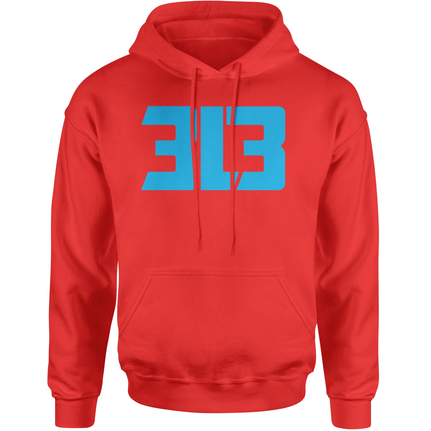 3L3 From The 313 Detroit Football Adult Hoodie Sweatshirt Red