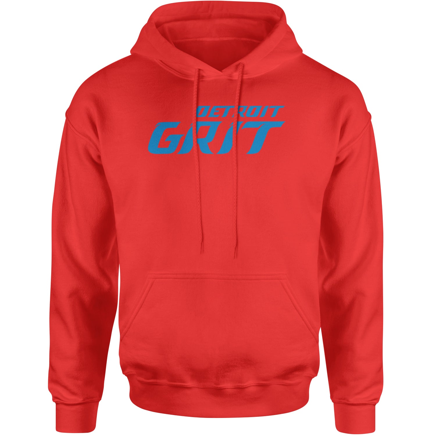 Grit Detroit Football Hard Knocks Adult Hoodie Sweatshirt Red