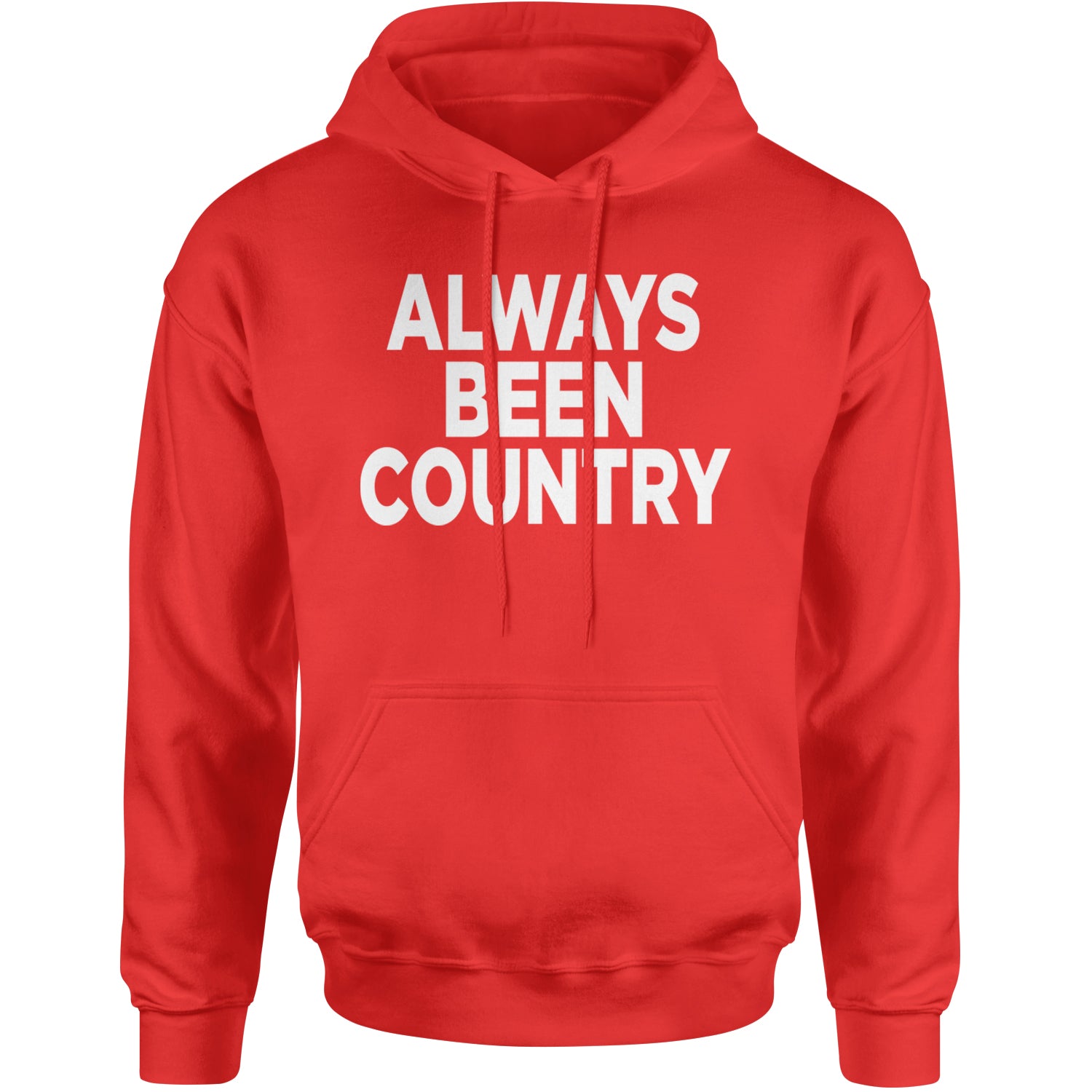 Always Been Country Music Adult Hoodie Sweatshirt Red