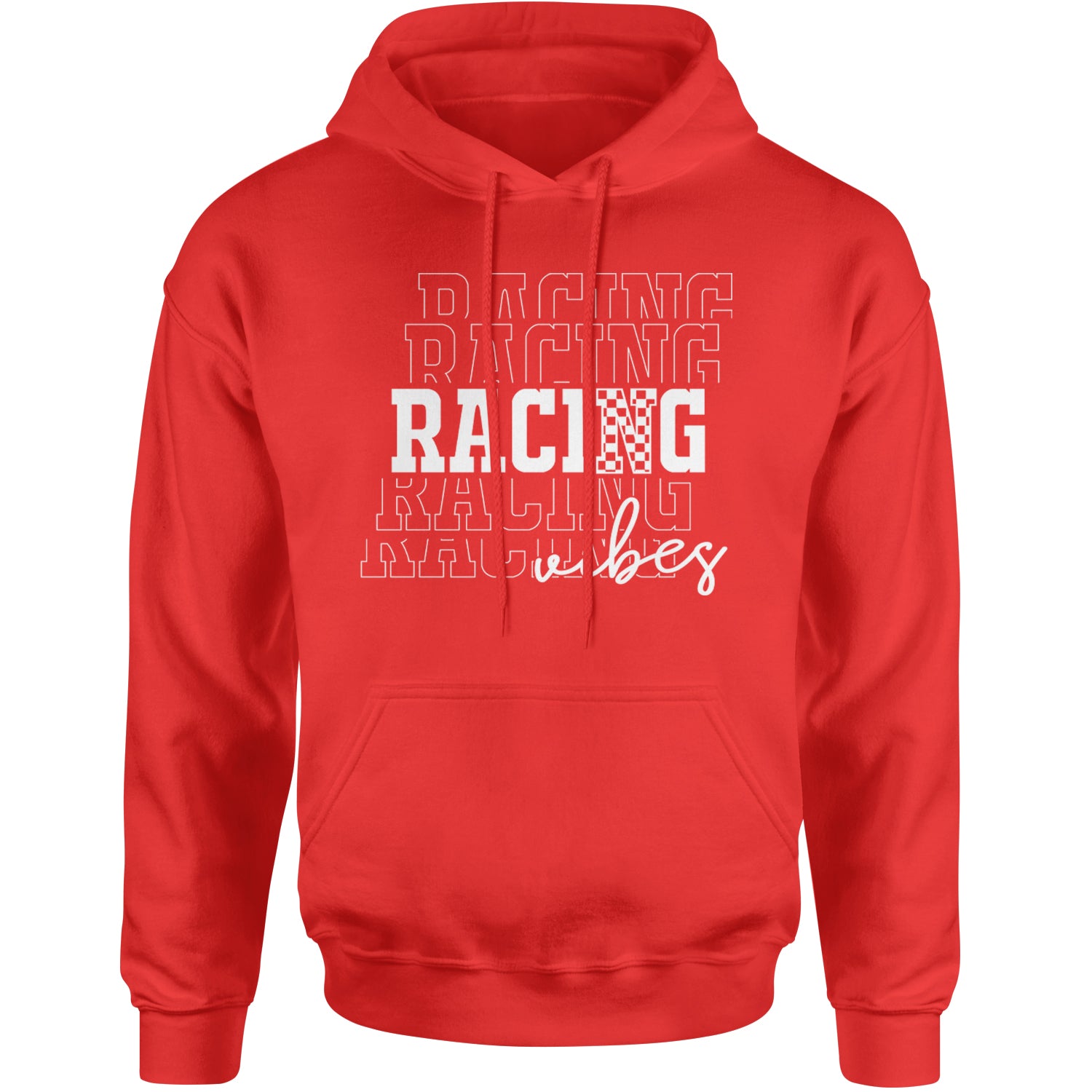 Racing Vibes Adult Hoodie Sweatshirt Red