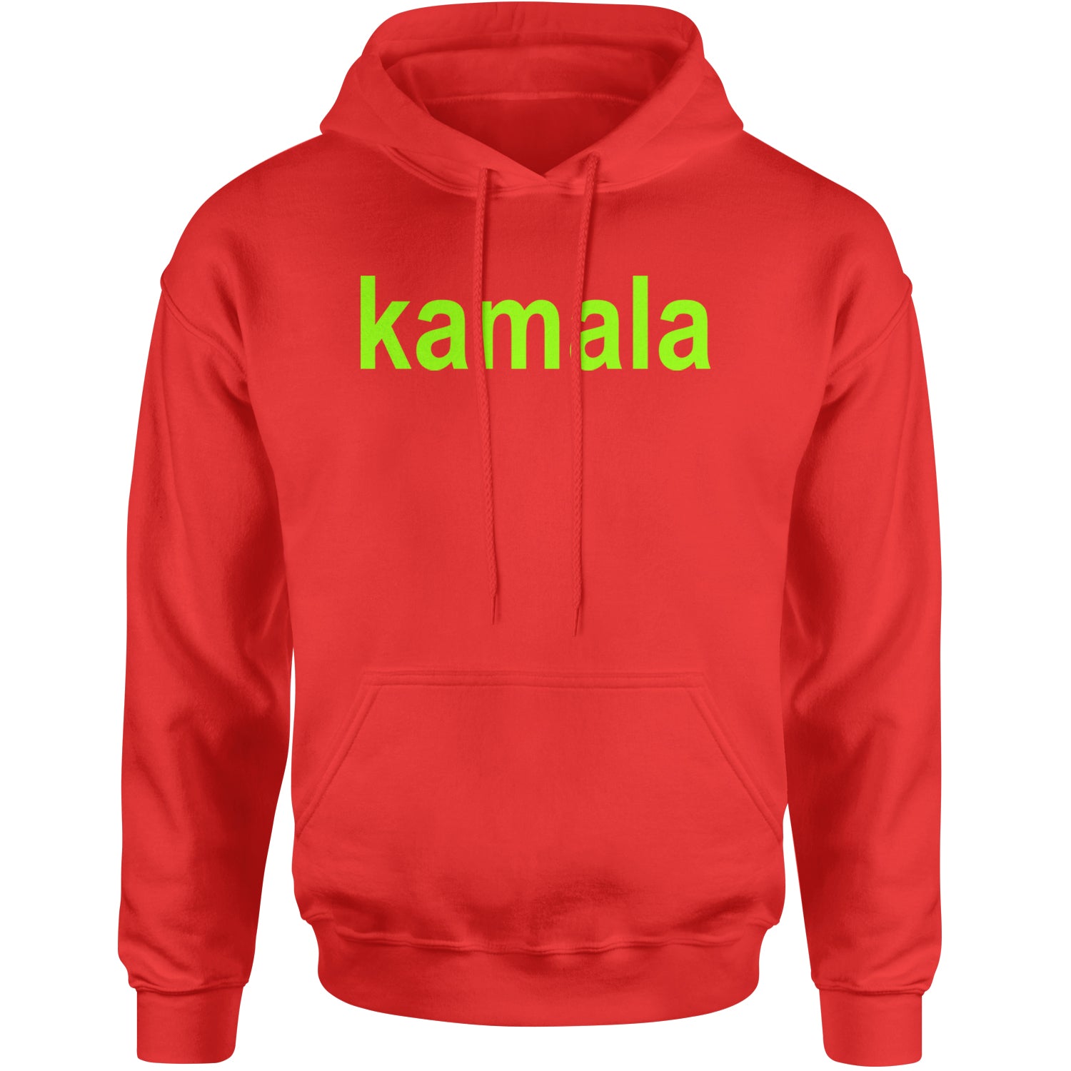 Kamala Bright Green Brat Coconut Tree Adult Hoodie Sweatshirt Red