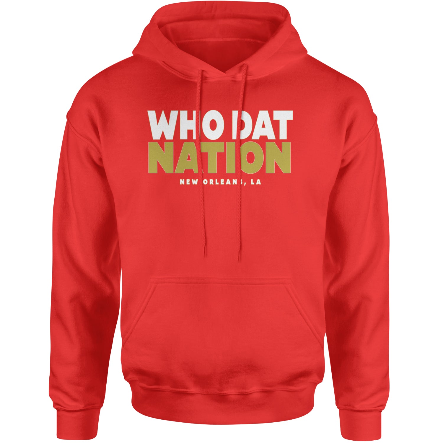 New Orleans Who Dat Nation Adult Hoodie Sweatshirt Red