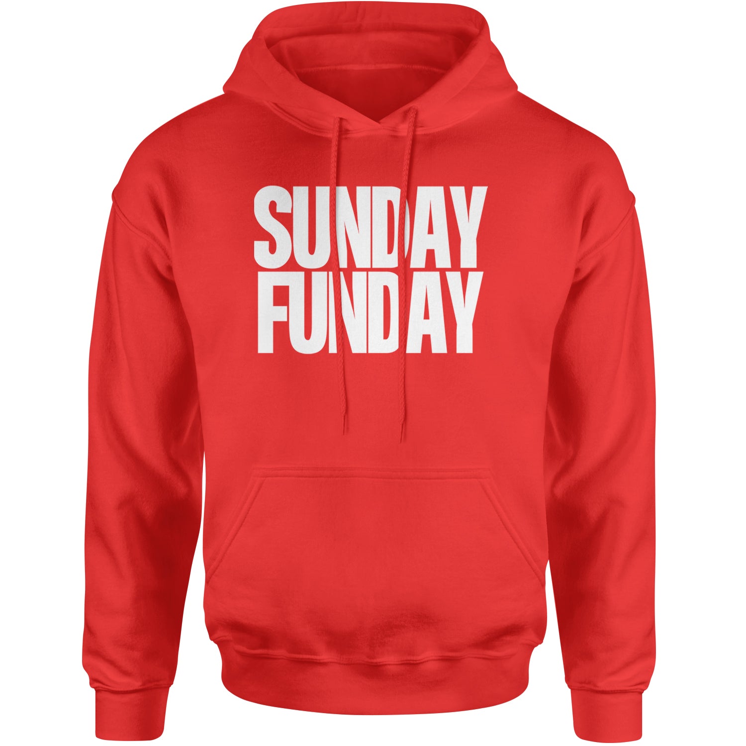 Sunday Funday  Adult Hoodie Sweatshirt Red