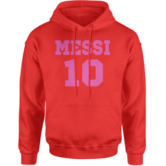 Messi World Soccer Futbol Messiami Adult Hoodie Sweatshirt Red