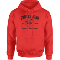 Fourth Wing Basgiath War College Adult Hoodie Sweatshirt Red