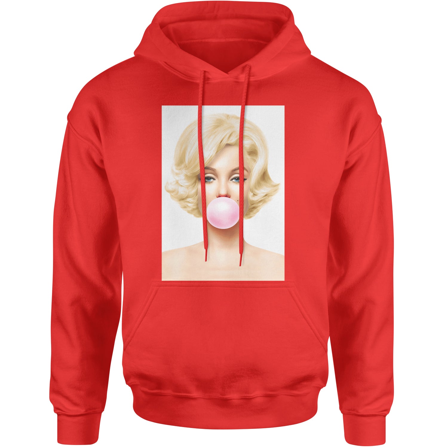 Ms. Monroe Pink Bubble Gum American Icon Adult Hoodie Sweatshirt Red