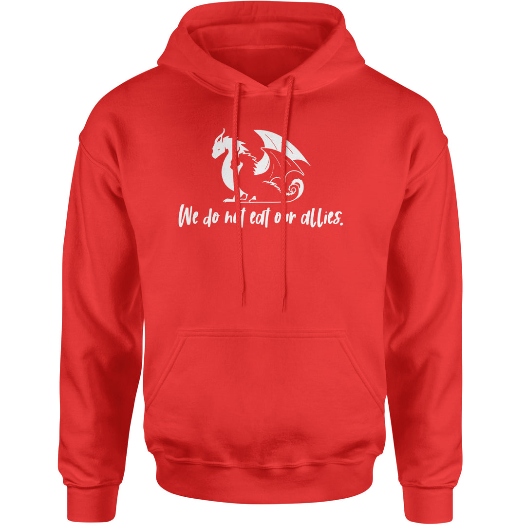 We Do Not Eat Our Allies Fourth Wing Basgiath Adult Hoodie Sweatshirt Red