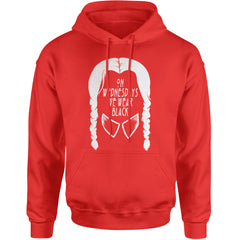 On Wednesdays, We Wear Black Adult Hoodie Sweatshirt Red