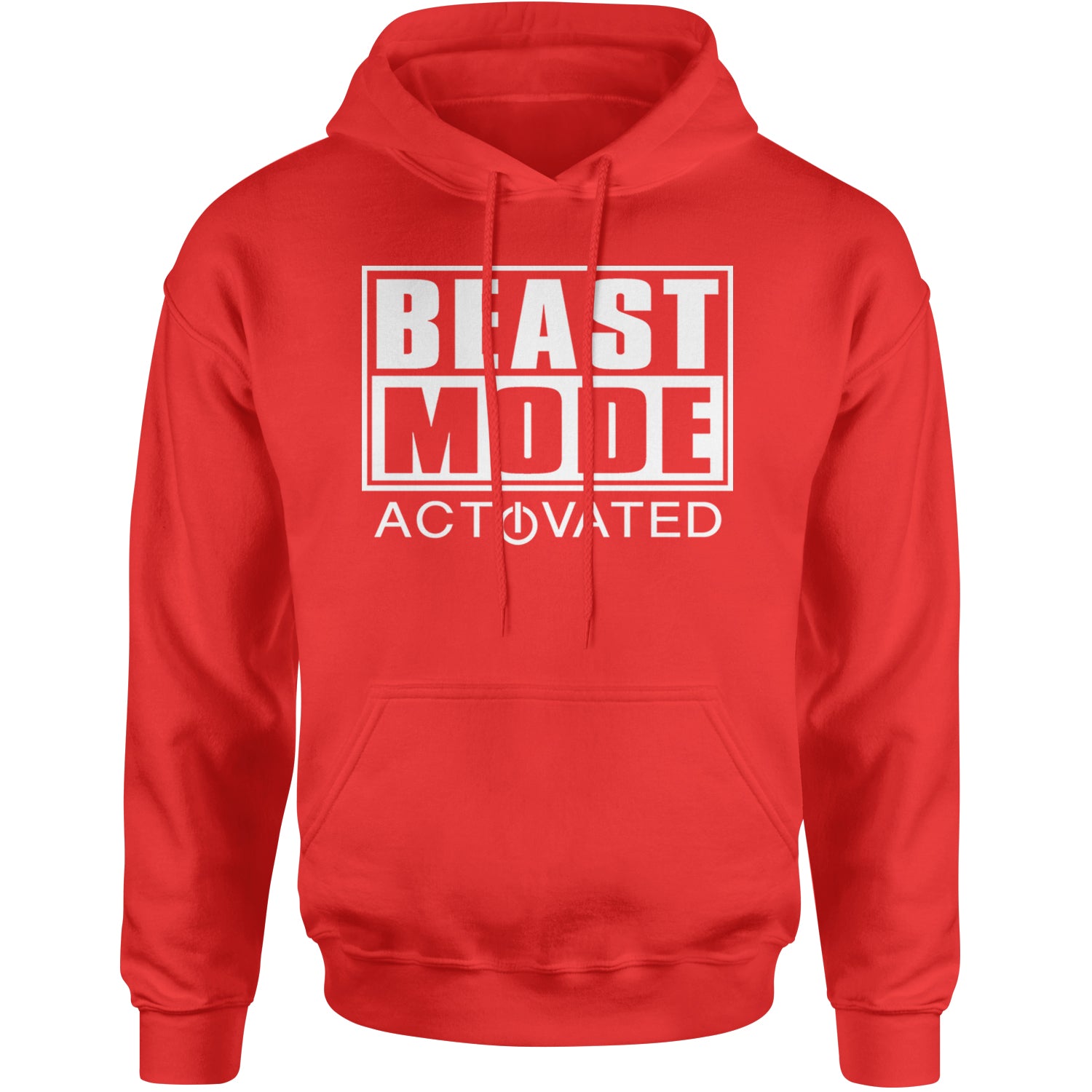 Activated Beast Mode Workout Gym Clothing Adult Hoodie Sweatshirt Red