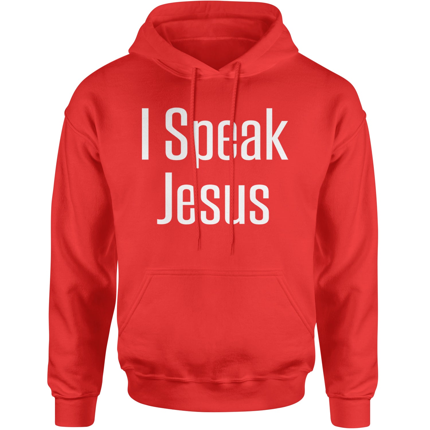 I Speak Jesus Embrace Your Faith Adult Hoodie Sweatshirt Red