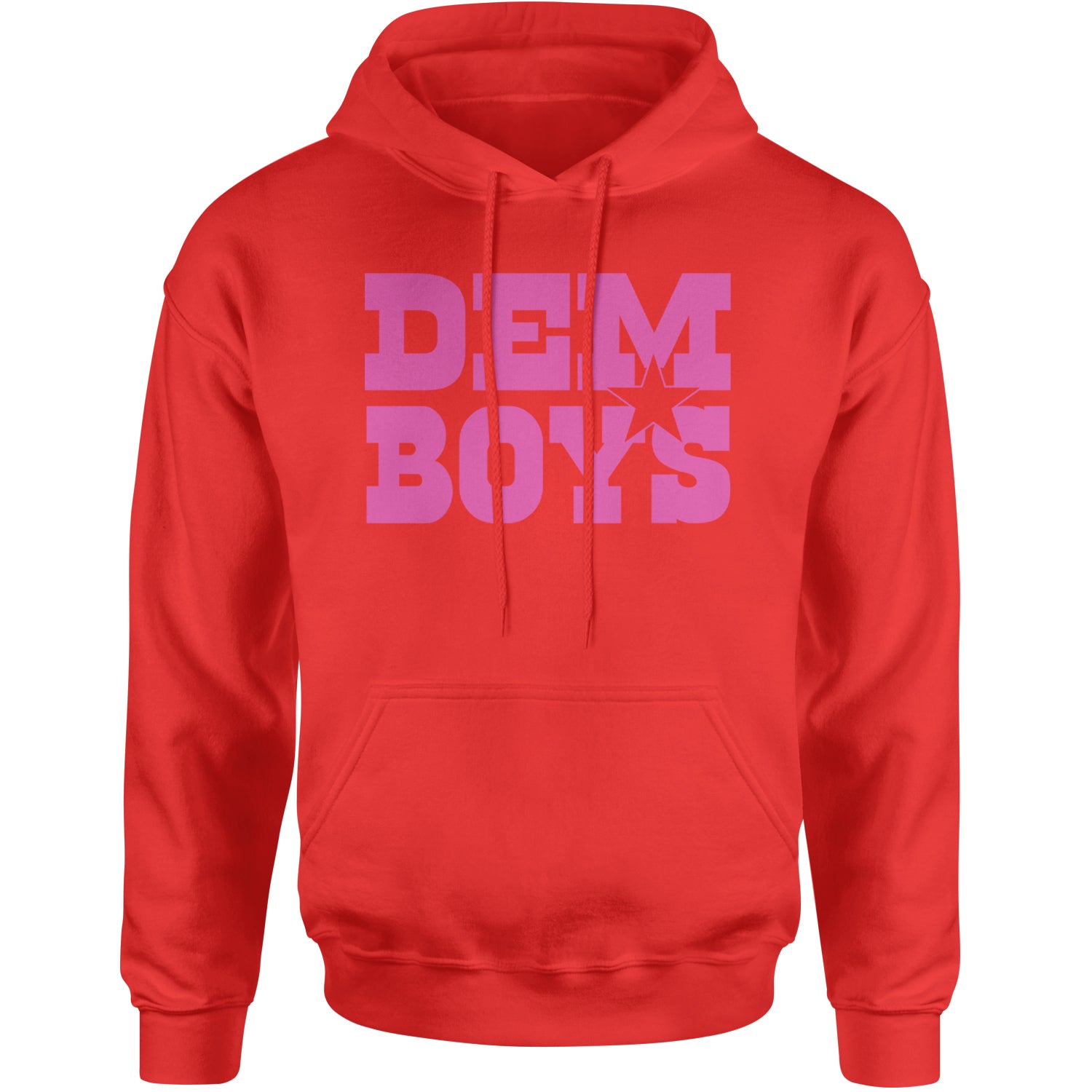 Dem Boys Hot Pink Dallas  Adult Hoodie Sweatshirt Red