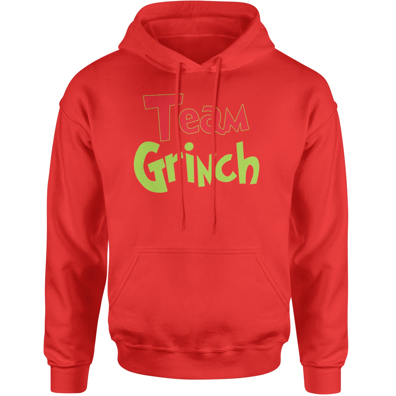 Team Gr-nch Jolly Grinchmas Merry Christmas Adult Hoodie Sweatshirt Red