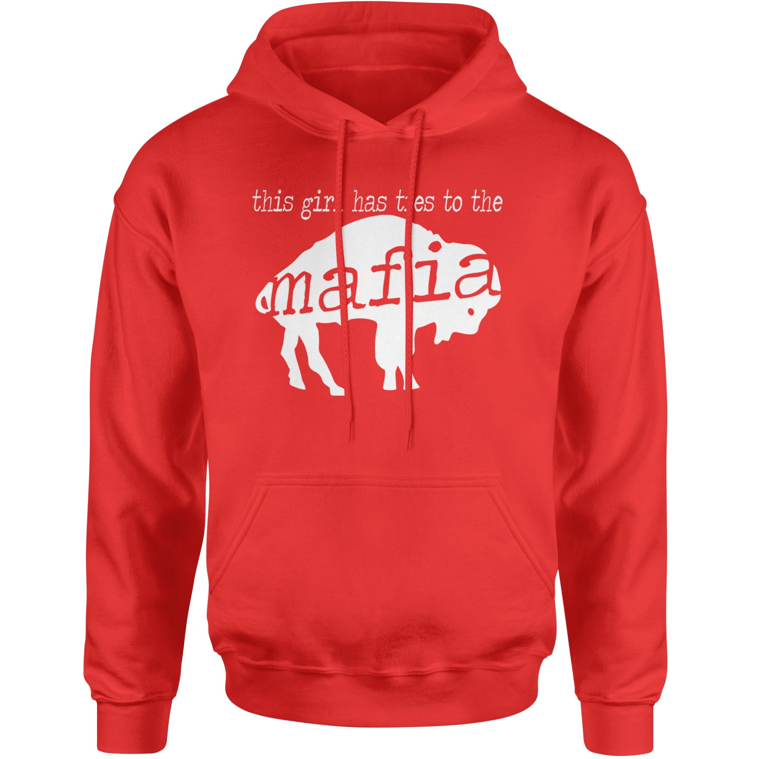 This Girl Has Ties To The Bills Mafia Adult Hoodie Sweatshirt Red