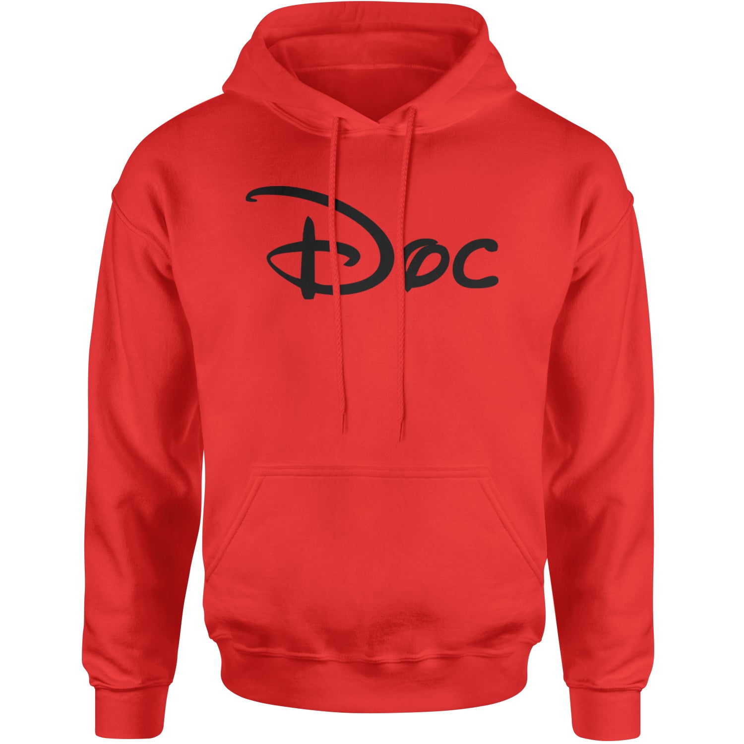 Doc - 7 Dwarfs Costume Adult Hoodie Sweatshirt Red