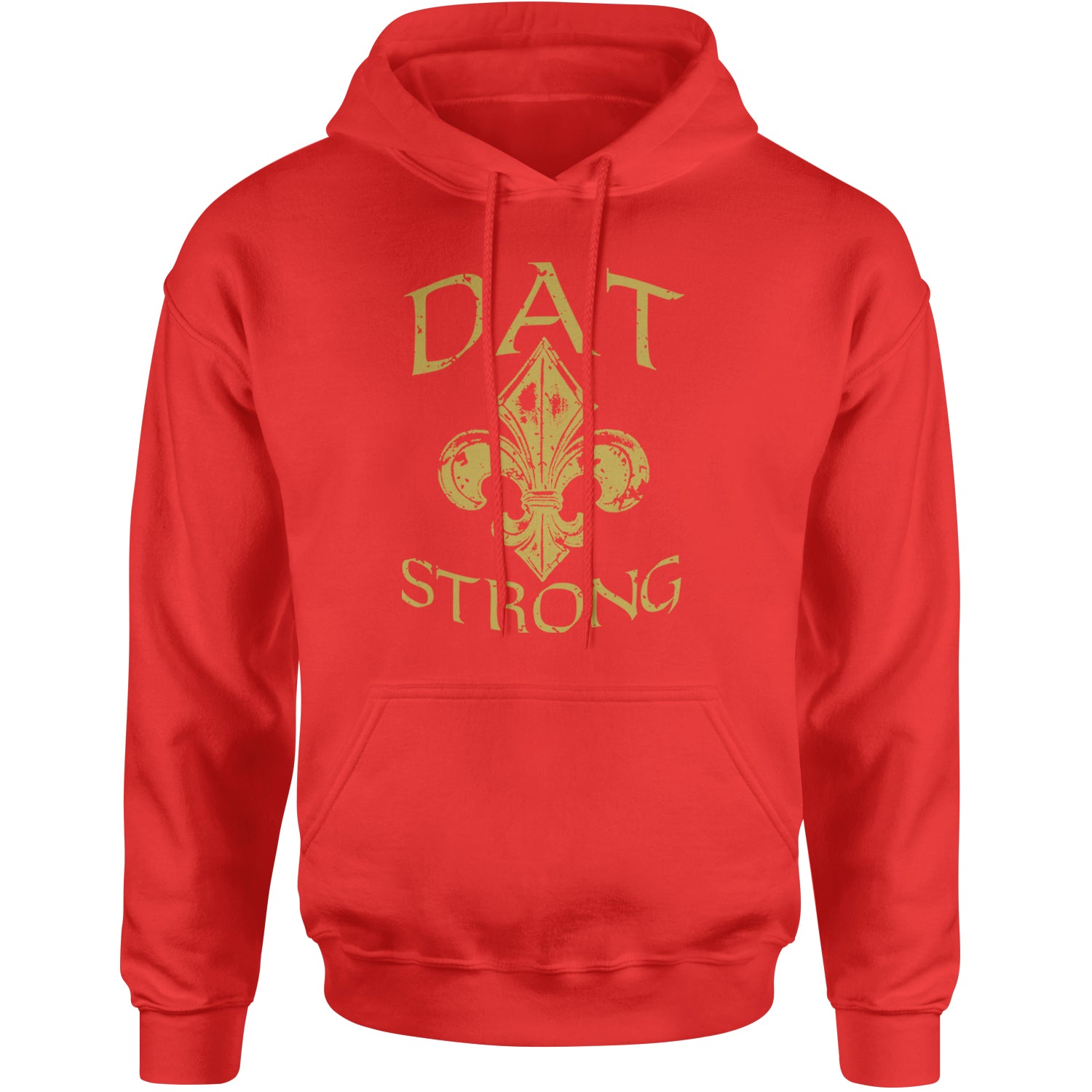 Dat Strong New Orleans   Adult Hoodie Sweatshirt Red