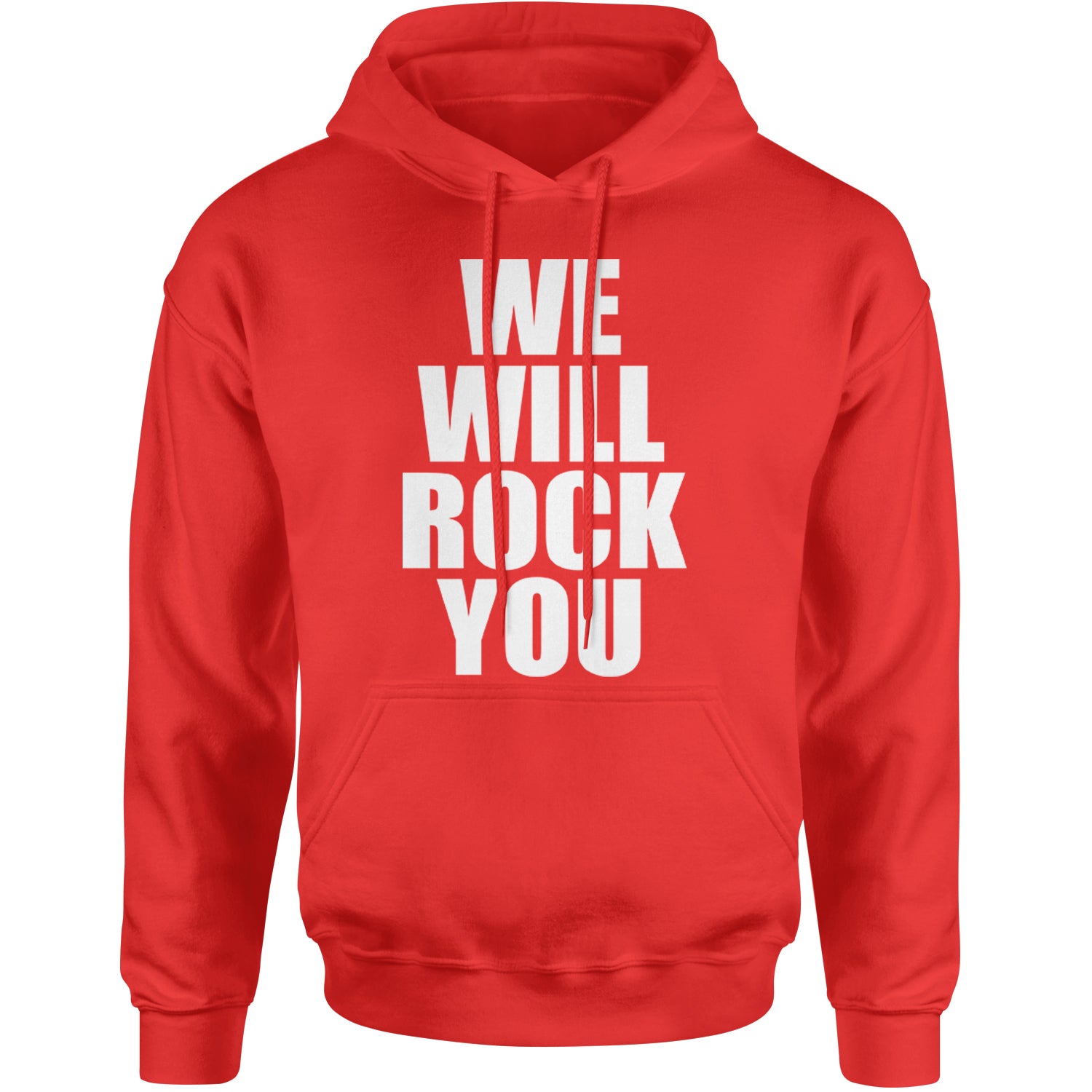 We Will Rock You Adult Hoodie Sweatshirt Red