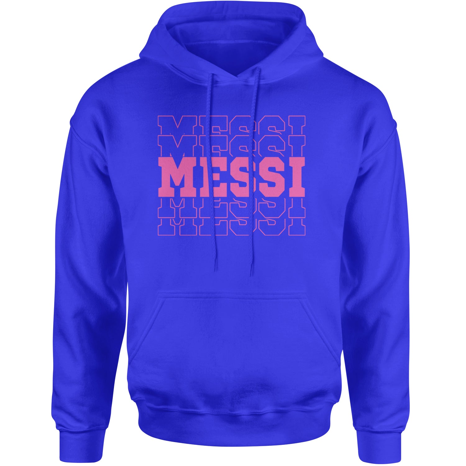 Messi Miami Futbol Adult Hoodie Sweatshirt Royal Blue